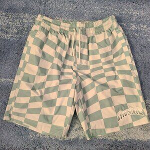 RIPNDIP Green Checked Swim Shorts Mens Size Medium M